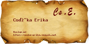 Csóka Erika névjegykártya