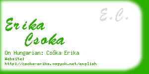 erika csoka business card